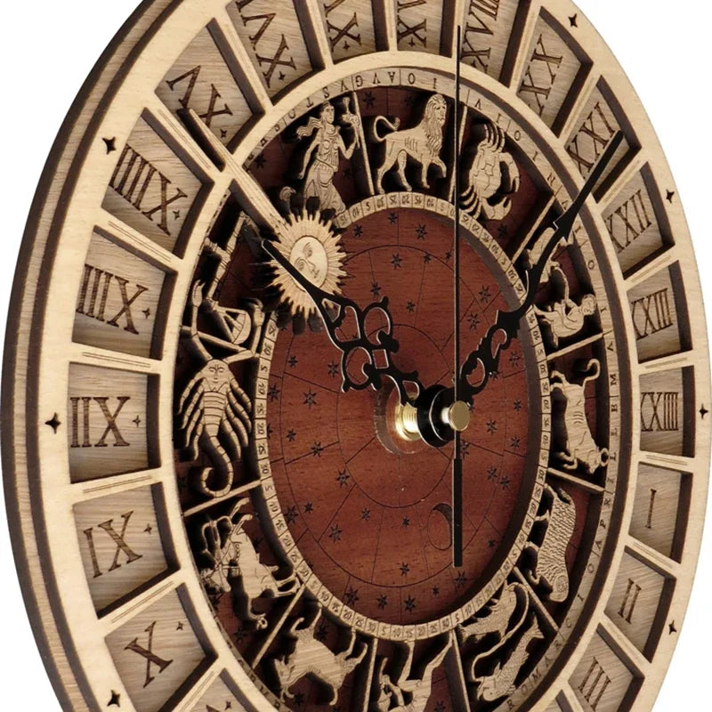 Constellations Wooden Wall Clock
