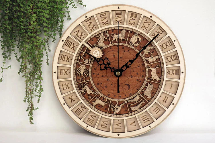 Constellations Wooden Wall Clock